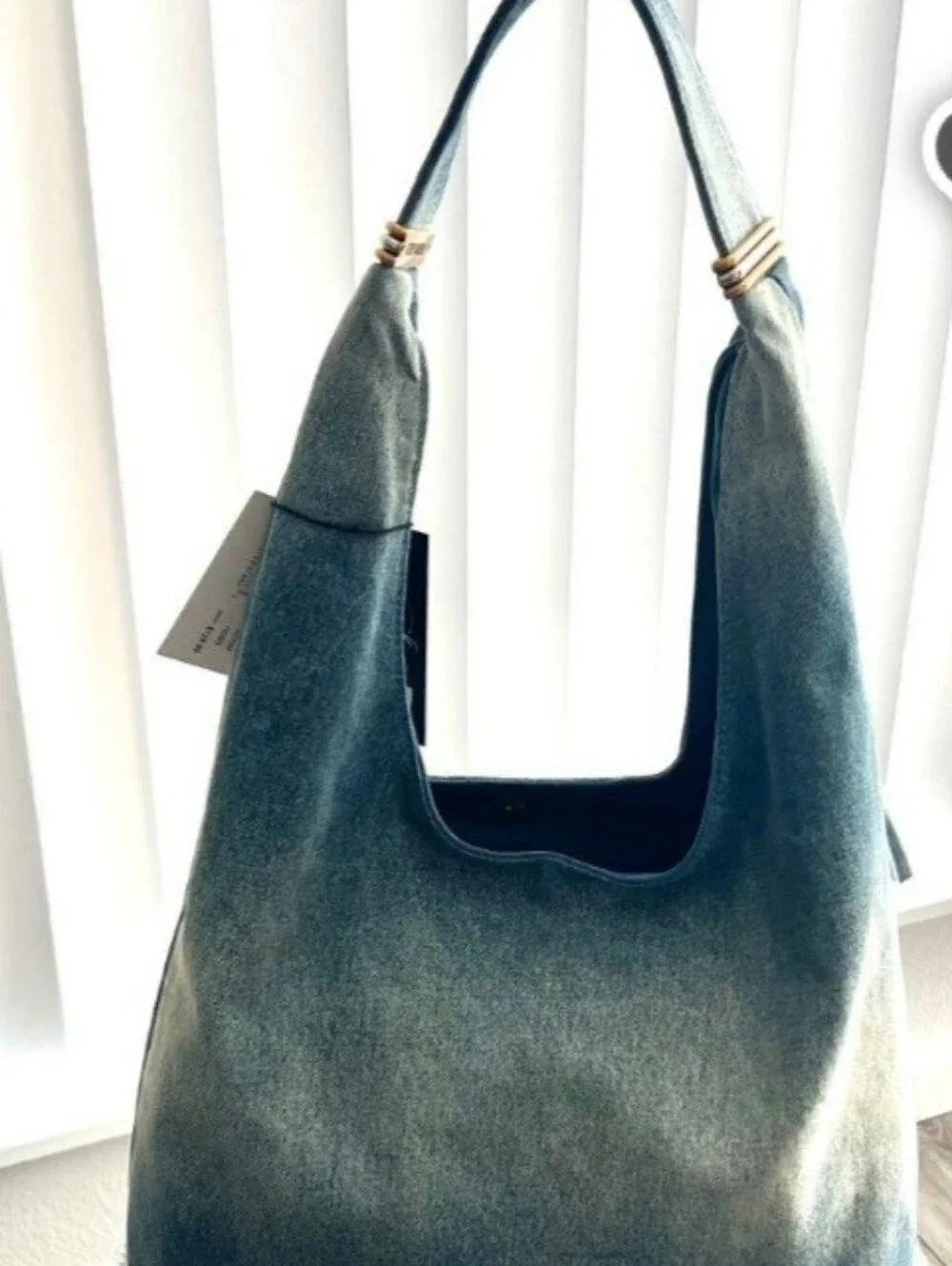 Steve Madden DEMPSEY Denim Hobo with Matching Logo Crossbody NWT